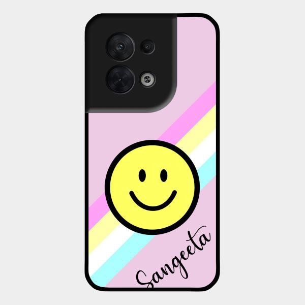 Smiley Glass Case Cover For Oppo Reno 8 5G