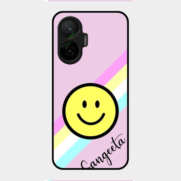 Smiley Glass Case Cover For Poco F7 5G