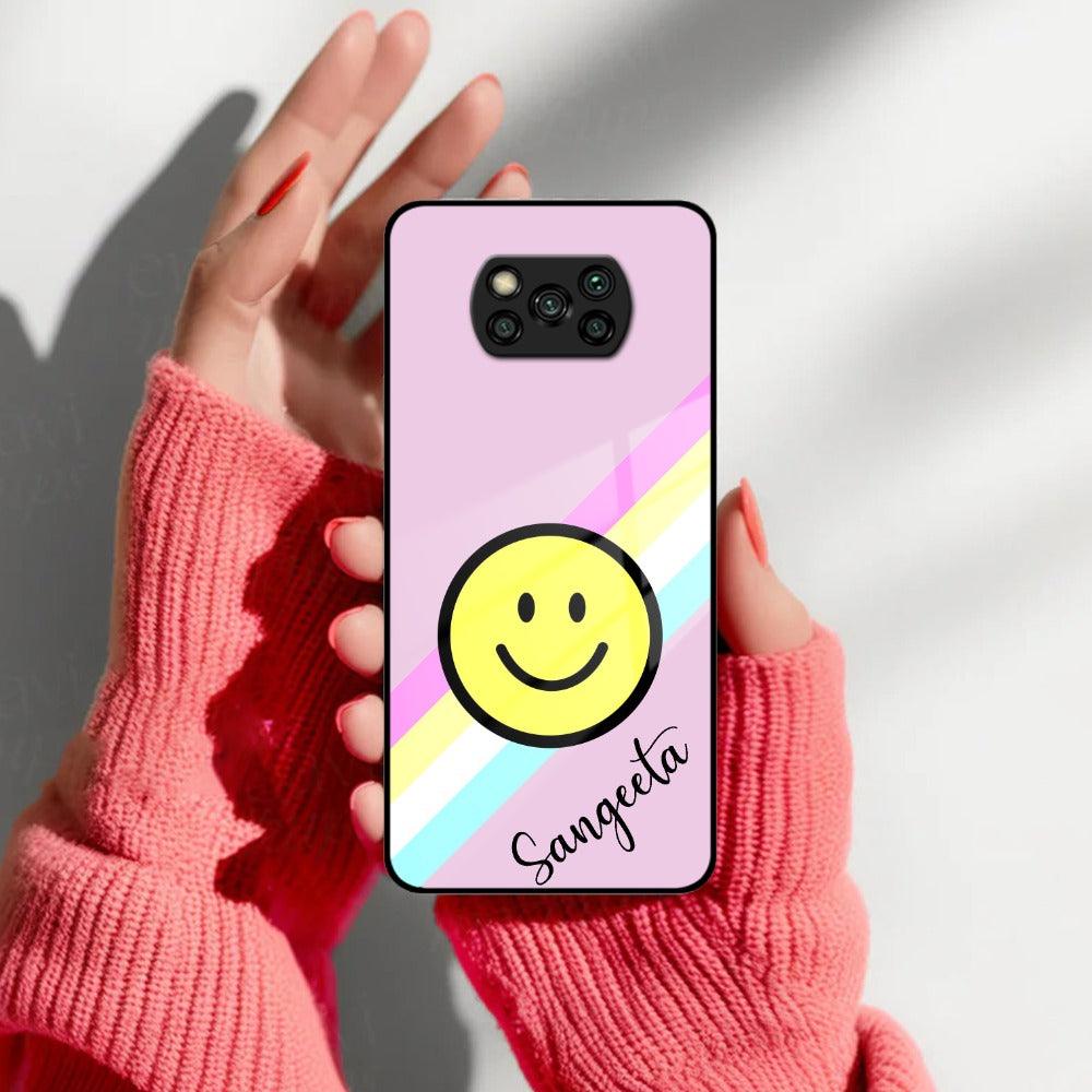 Smiley Glass Case Cover For Poco