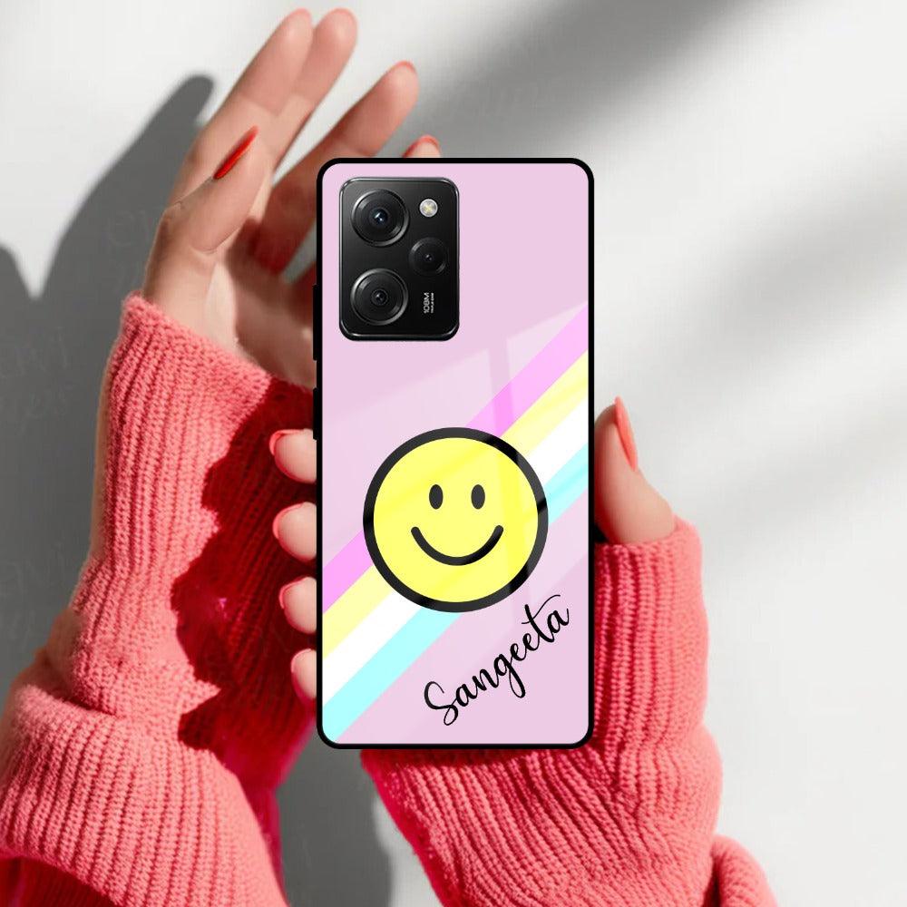 Smiley Glass Case Cover For Poco
