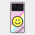Smiley Glass Case Cover For Poco X6 Pro 5G
