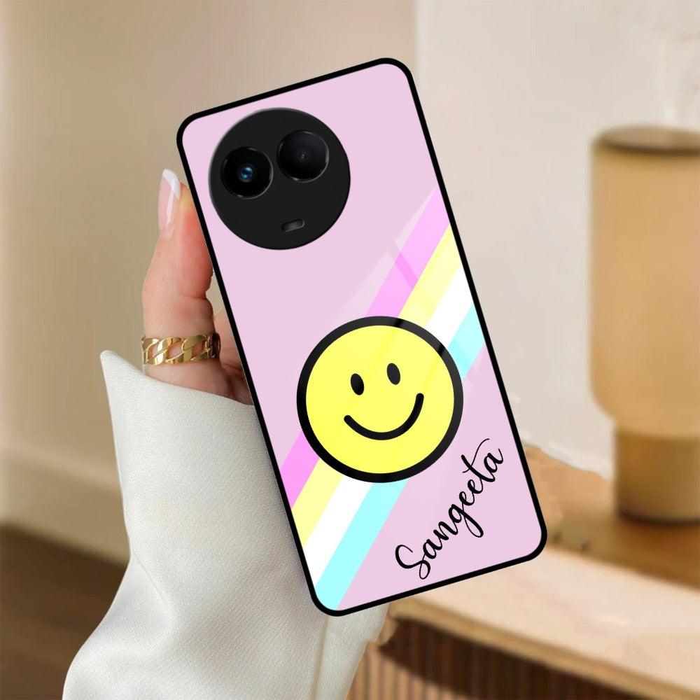 Smiley Glass Case Cover For Realme/Narzo - ShopOnCliQ