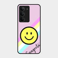 Smiley Glass Case Cover For Realme 14X 5G
