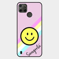 Smiley Glass Case Cover For Realme C25Y