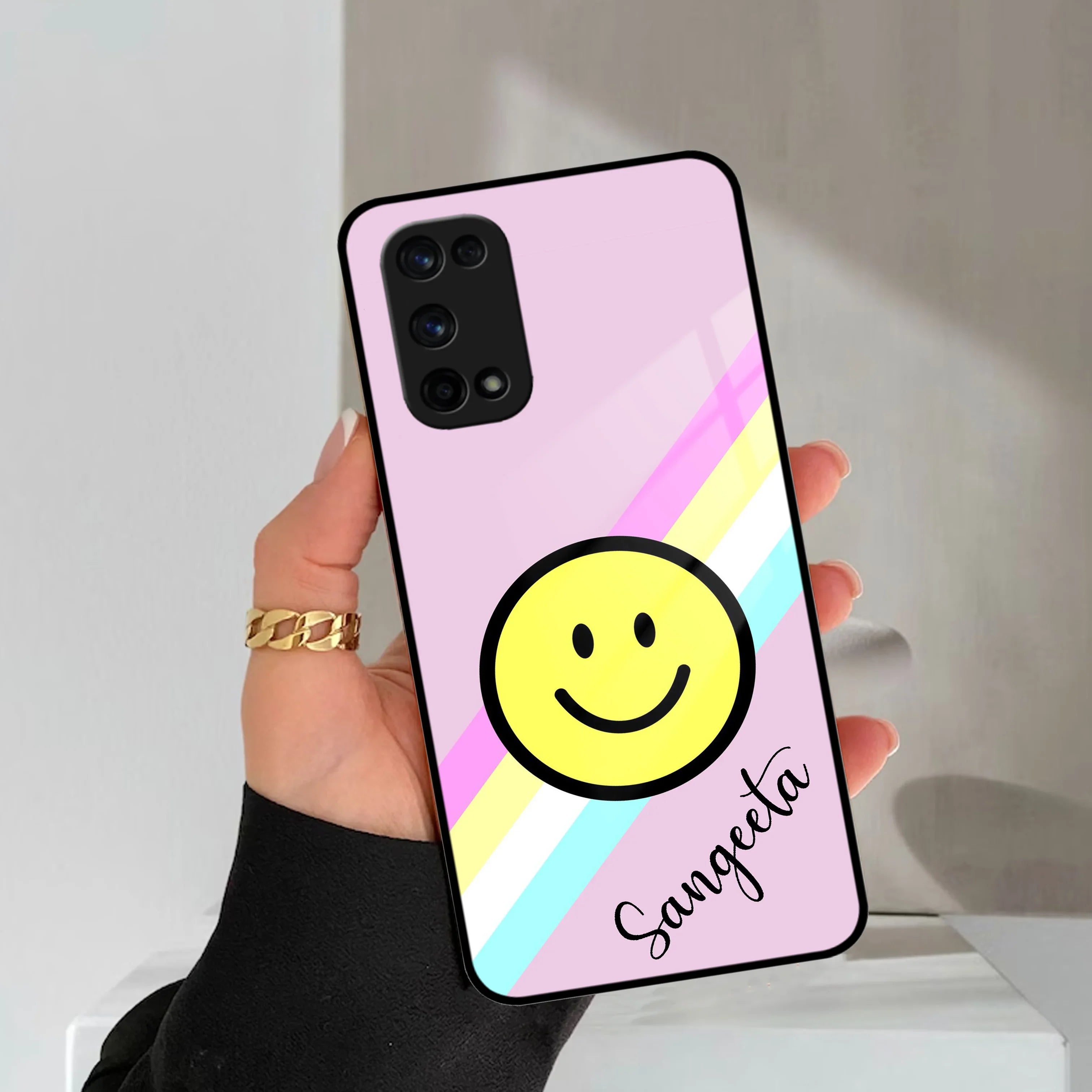 Smiley Glass Case Cover For Realme/Narzo - ShopOnCliQ