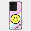 Smiley Glass Case Cover For Redmi 13 5G
