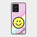 Smiley Glass Case Cover For Redmi Note 12 4G