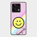 Smiley Glass Case Cover For Redmi Note 13 5G