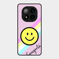 Smiley Glass Case Cover For Redmi Note 14 Pro Plus 5G