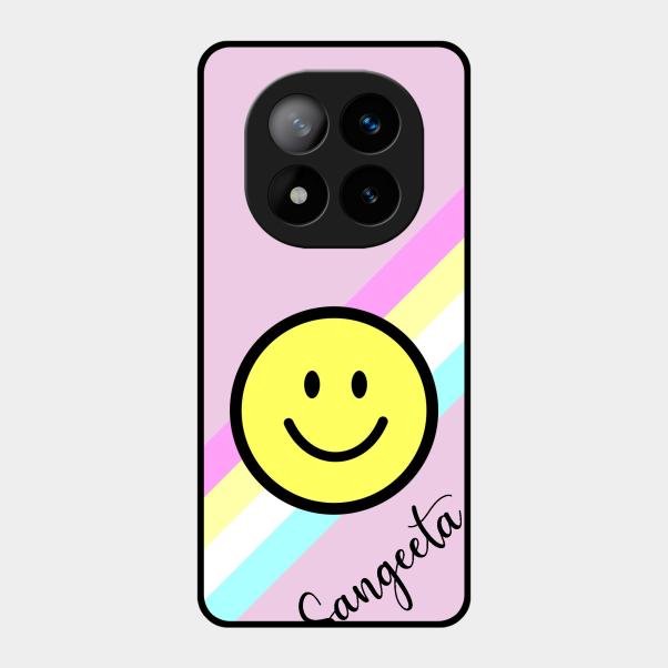 Smiley Glass Case Cover For Redmi Note 14 Pro Plus 5G