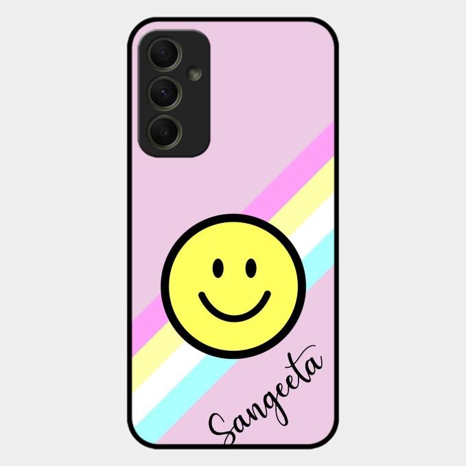 Smiley Glass Case Cover For Samsung Galaxy A34 5G