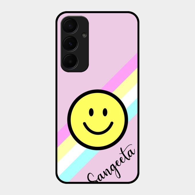 Smiley Glass Case Cover For Samsung Galaxy A55 5G