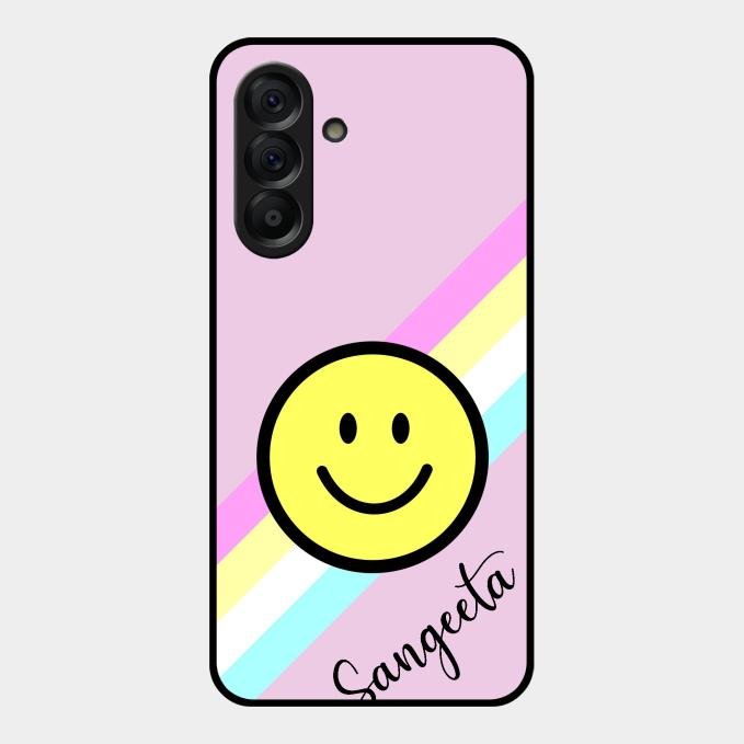 Smiley Glass Case Cover For Samsung Galaxy A56 5G