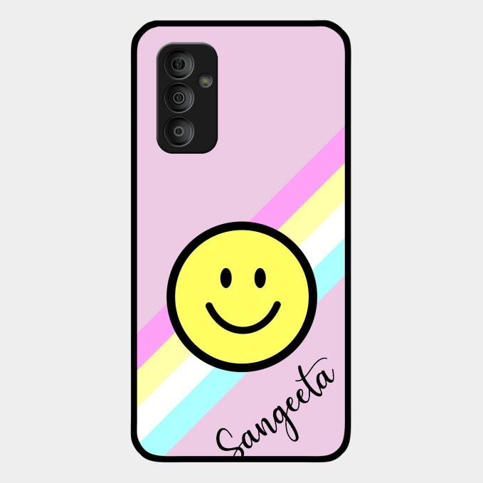 Smiley Glass Case Cover For Samsung Galaxy F23 5G