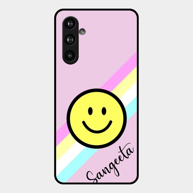 Smiley Glass Case Cover For Samsung Galaxy F54 5G
