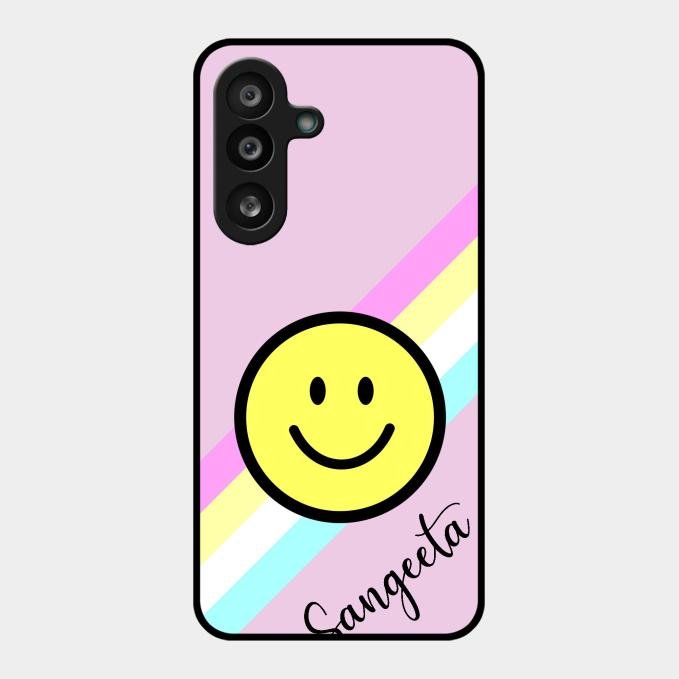Smiley Glass Case Cover For Samsung Galaxy F56 5G