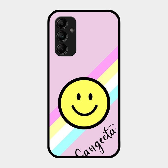 Smiley Glass Case Cover For Samsung Galaxy M14 5G