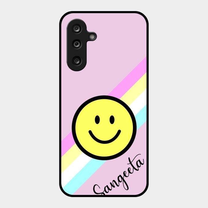 Smiley Glass Case Cover For Samsung Galaxy M36 5G