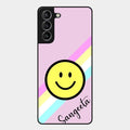 Smiley Glass Case Cover For Samsung Galaxy S21