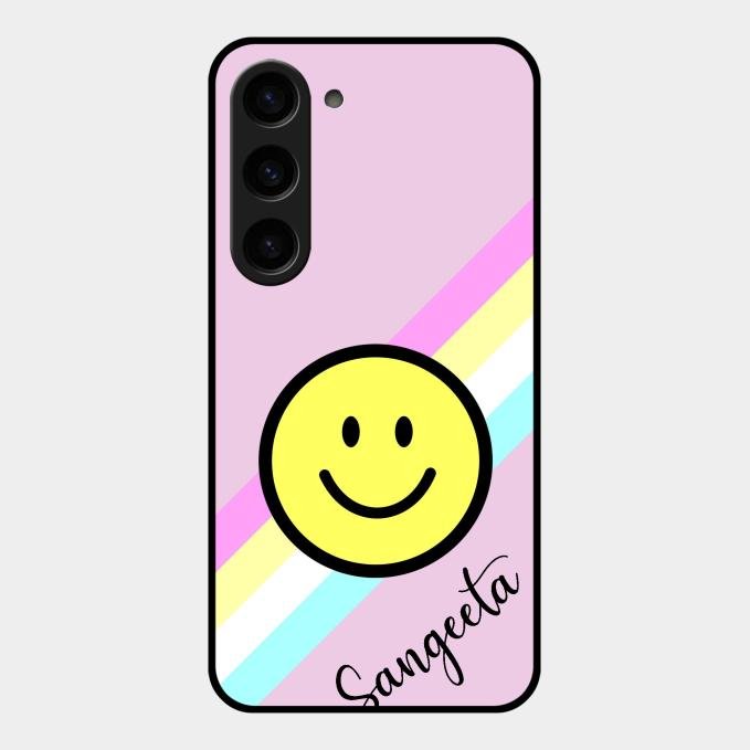 Smiley Glass Case Cover For Samsung Galaxy S23 5G