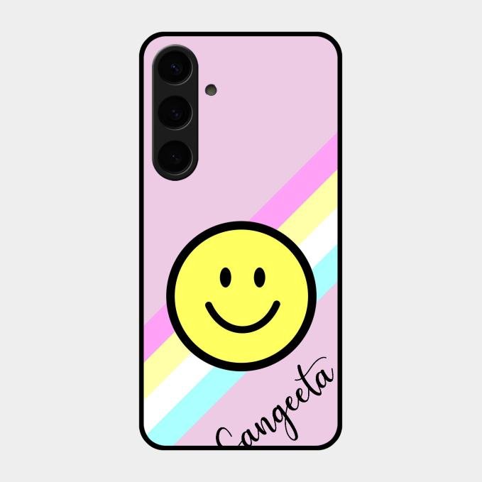 Smiley Glass Case Cover For Samsung Galaxy S24 Plus 5G