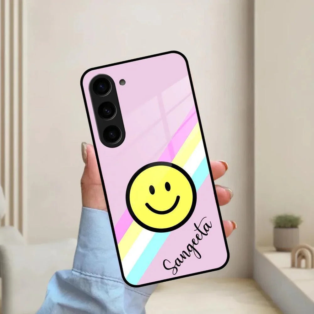 Smiley Glass Case Cover For Samsung - ShopOnCliQ