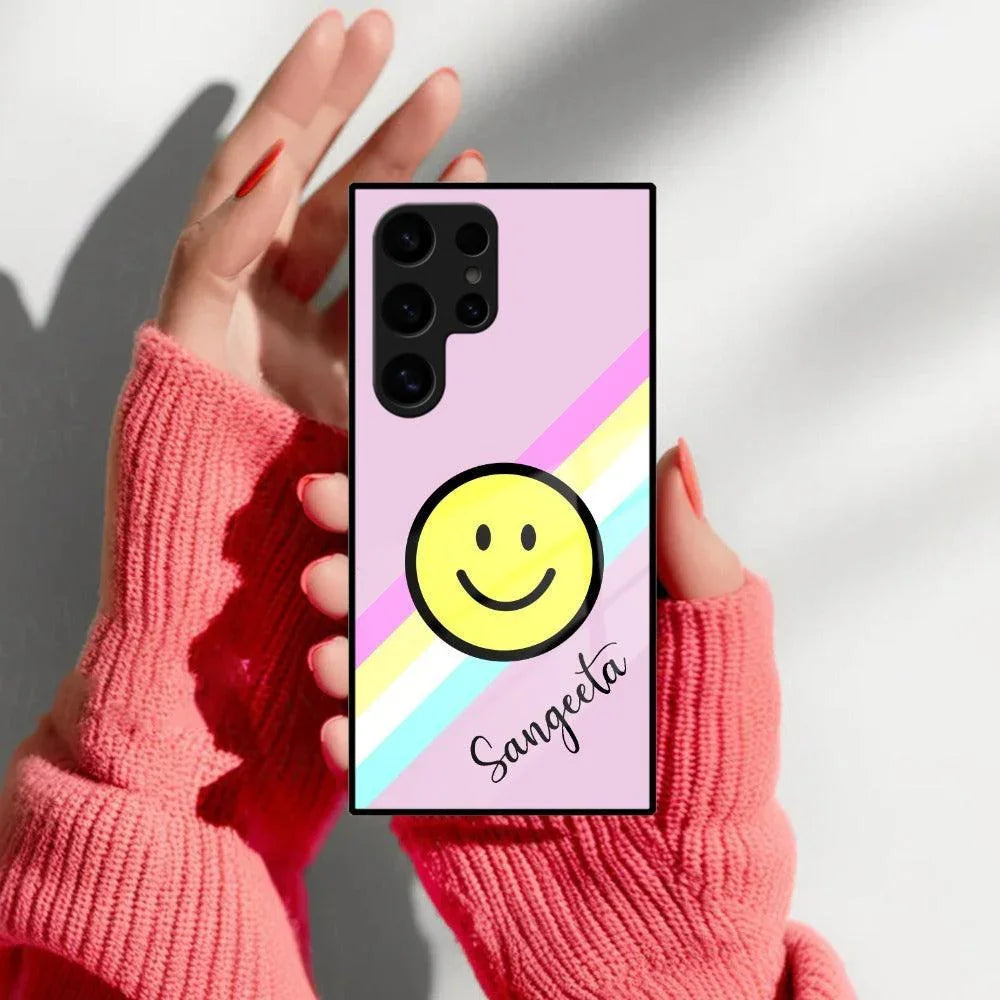 Smiley Glass Case Cover For Samsung - ShopOnCliQ