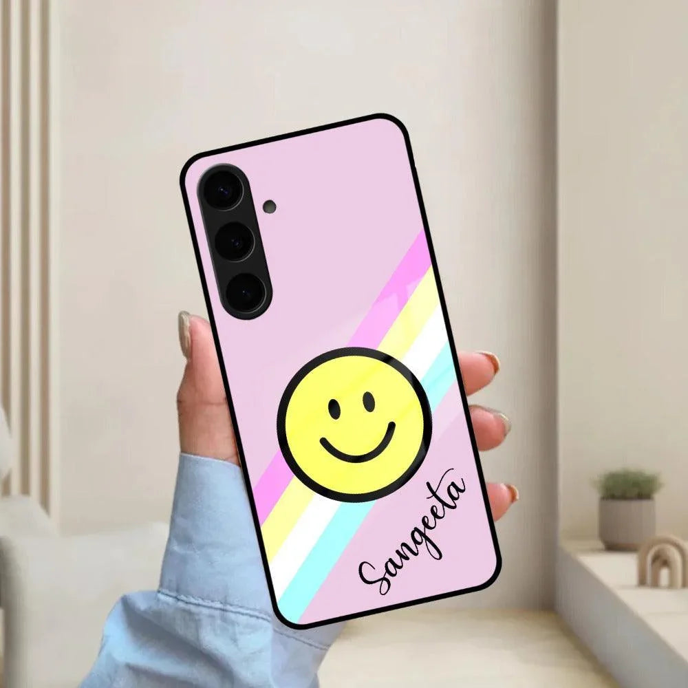 Smiley Glass Case Cover For Samsung - ShopOnCliQ