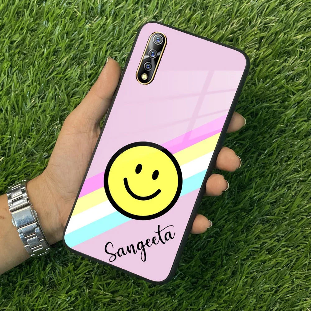 Smiley Glass Case Cover For Vivo - ShopOnCliQ