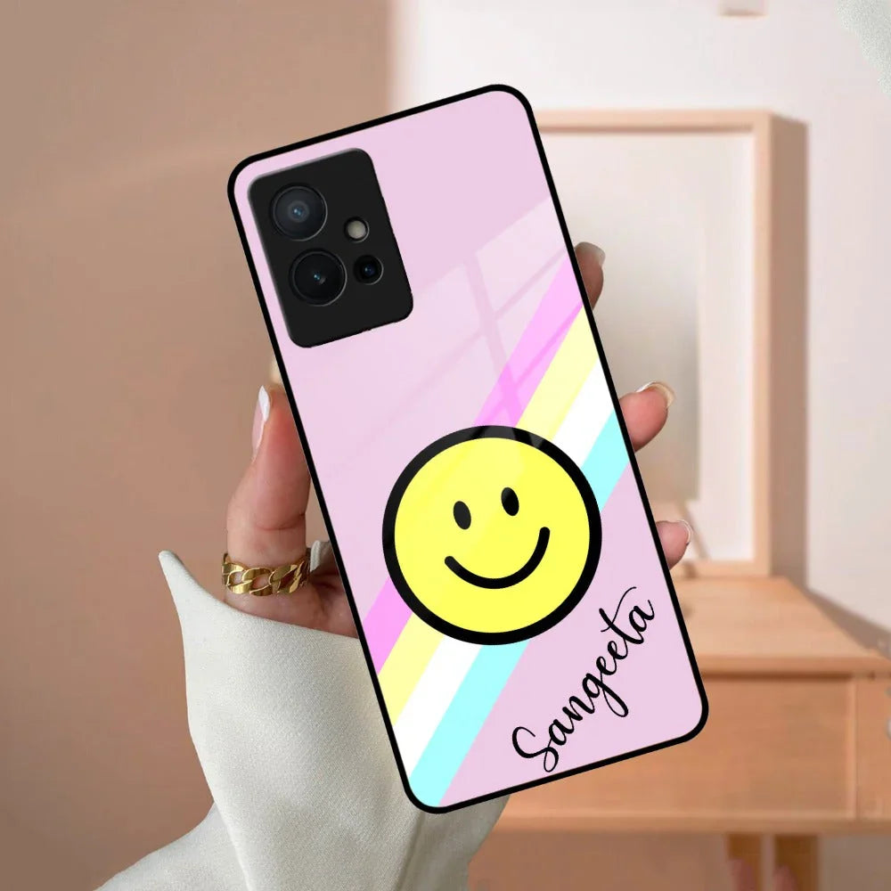 Smiley Glass Case Cover For Vivo - ShopOnCliQ