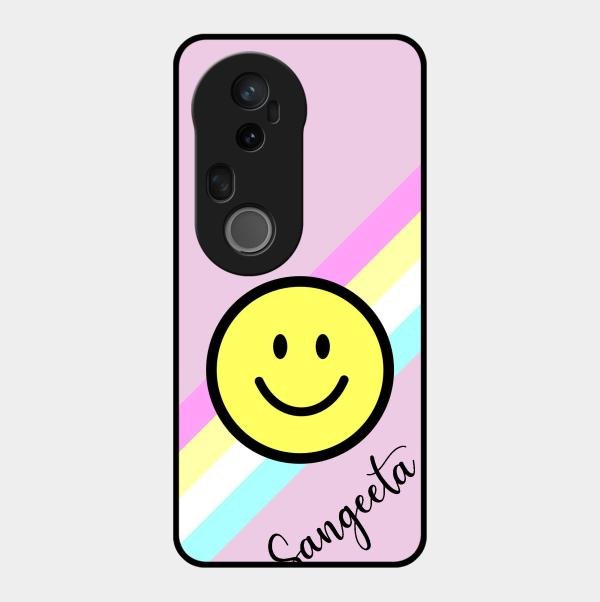 Smiley Glass Case Cover For Vivo T4 Ultra 5G