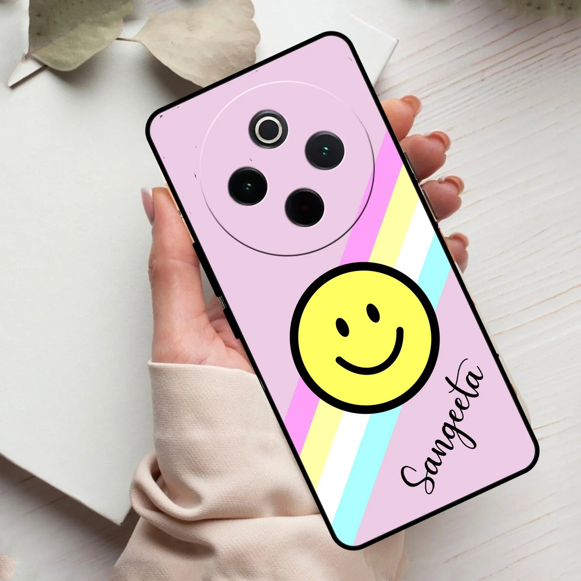 Smiley Glass Case Cover For Vivo - ShopOnCliQ