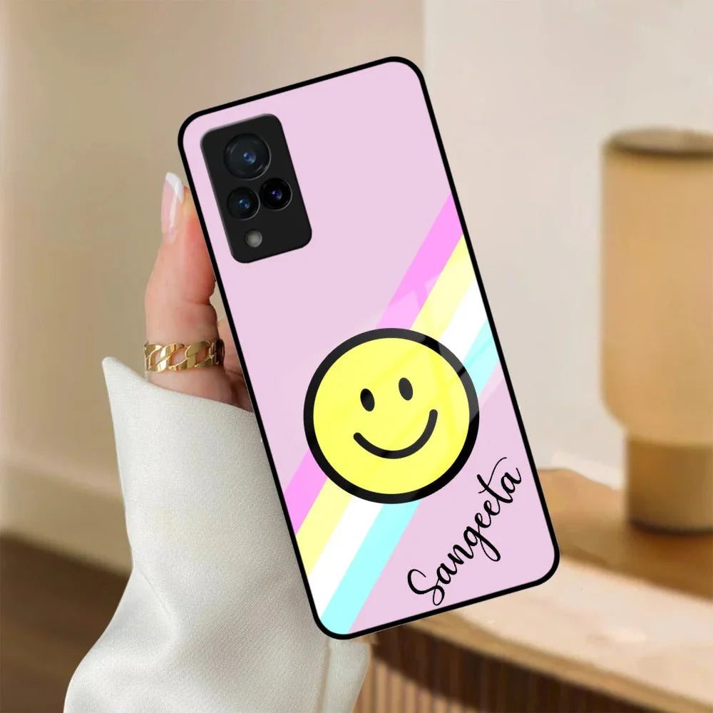 Smiley Glass Case Cover For Vivo - ShopOnCliQ