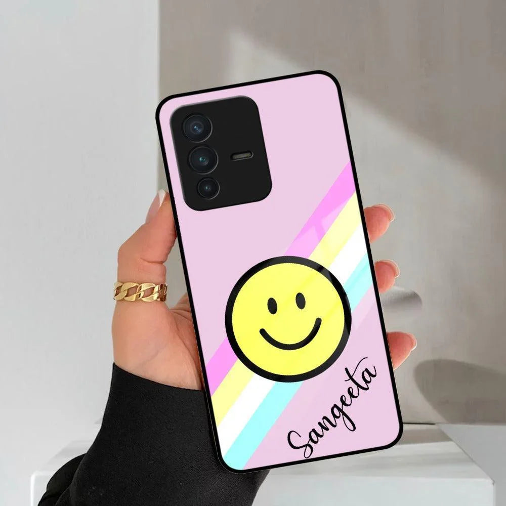 Smiley Glass Case Cover For Vivo - ShopOnCliQ