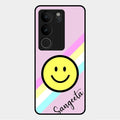 Smiley Glass Case Cover For Vivo V29 Pro 5G