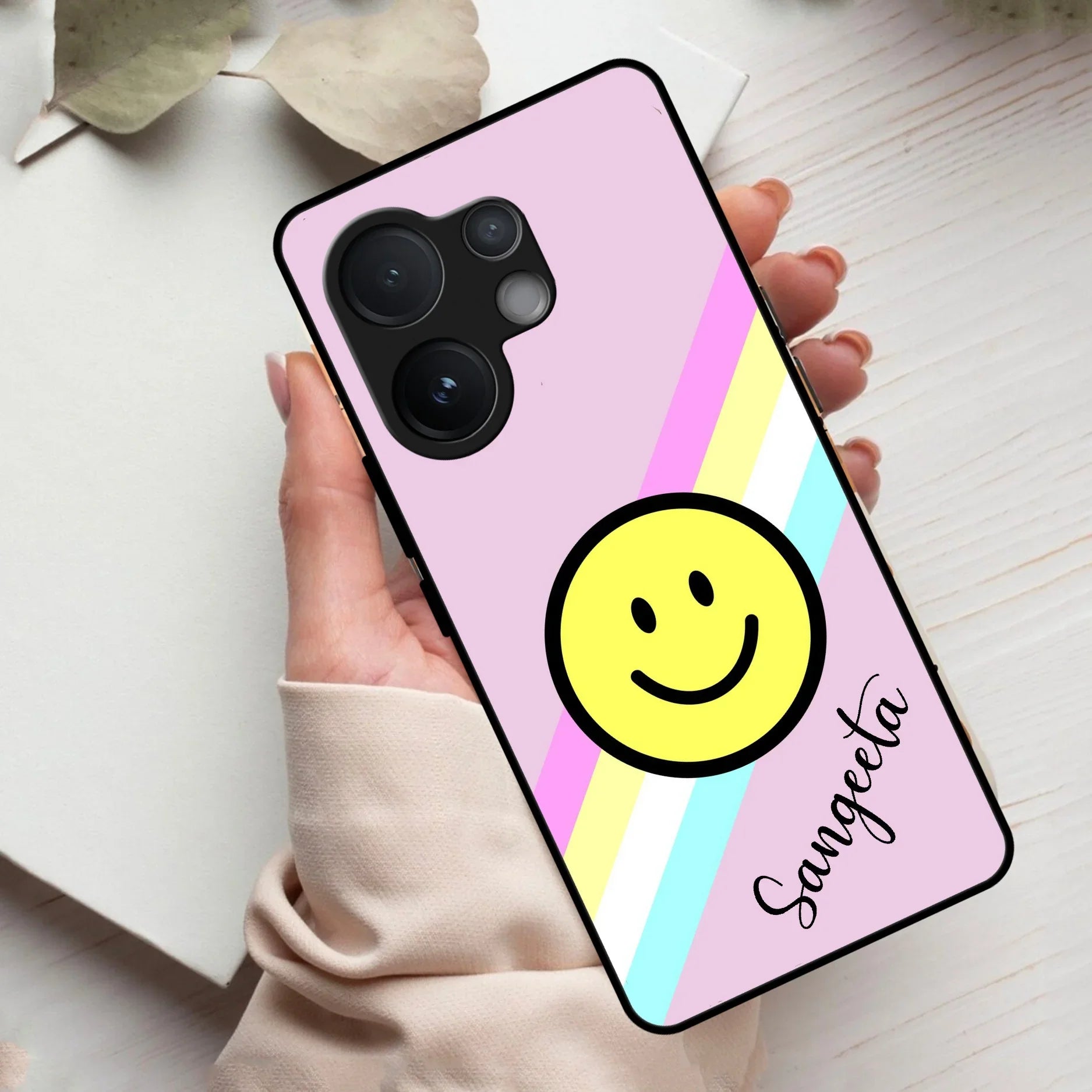 Smiley Glass Case Cover For Vivo - ShopOnCliQ