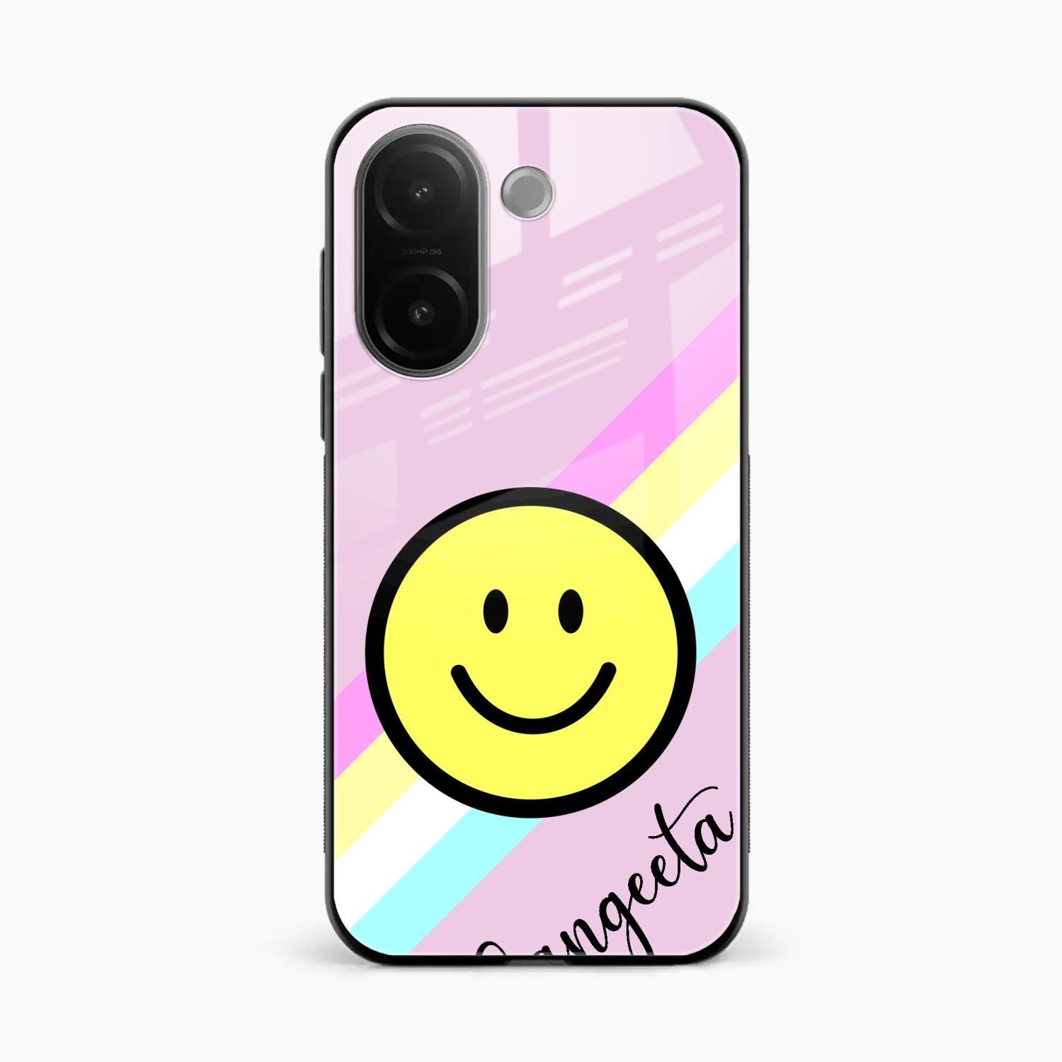 Smiley Glass Case Cover For Vivo V60e 5G