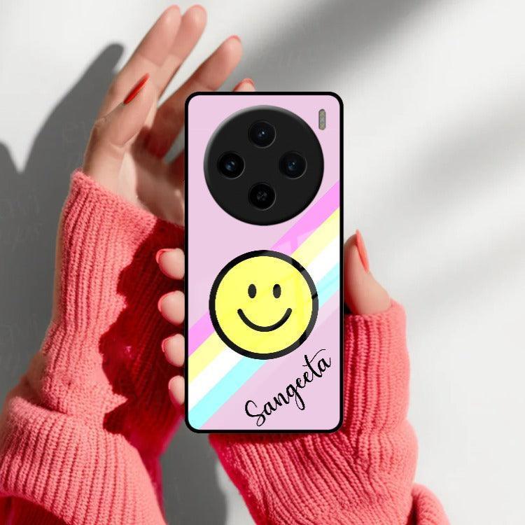 Smiley Glass Case Cover For Vivo - ShopOnCliQ