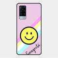 Smiley Glass Case Cover For Vivo X60 5G
