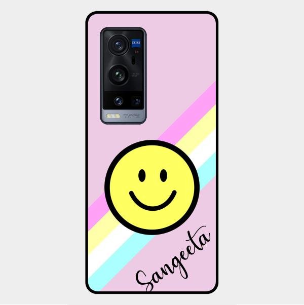 Smiley Glass Case Cover For Vivo X60 Pro Plus 5G
