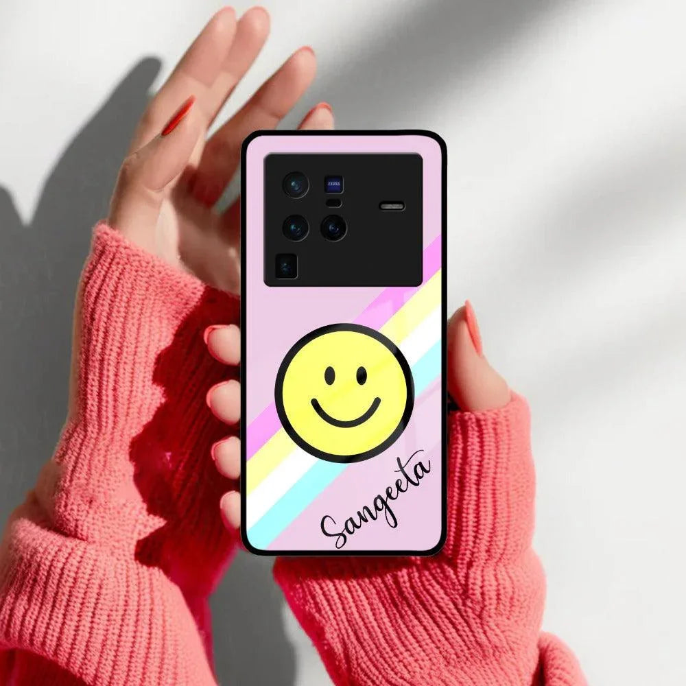 Smiley Glass Case Cover For Vivo - ShopOnCliQ