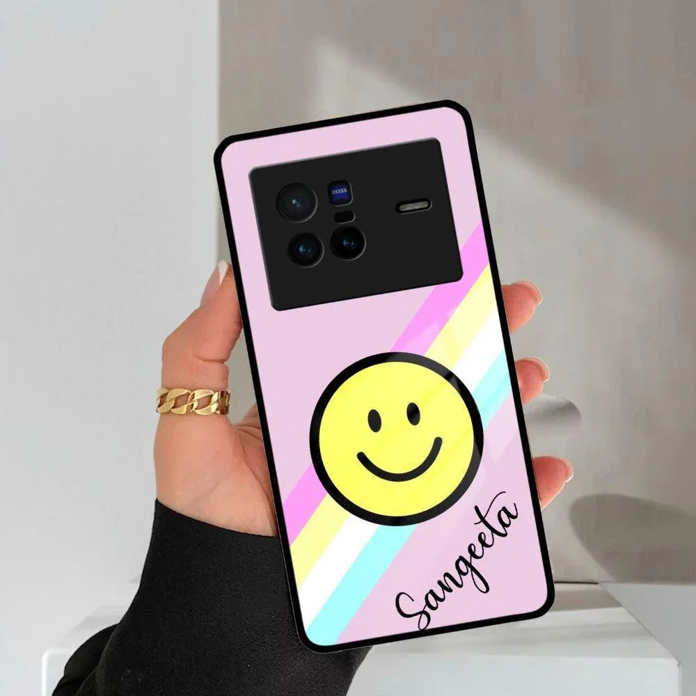 Smiley Glass Case Cover For Vivo - ShopOnCliQ