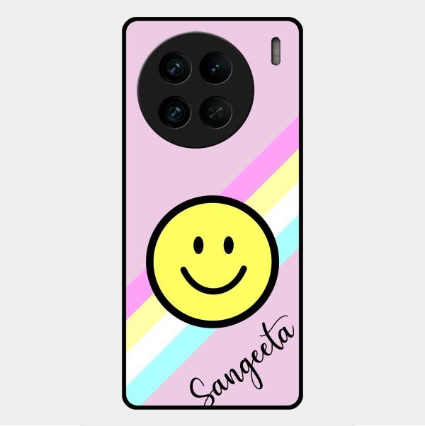 Smiley Glass Case Cover For Vivo X90 Pro 5G