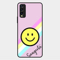 Smiley Glass Case Cover For Vivo Y12G