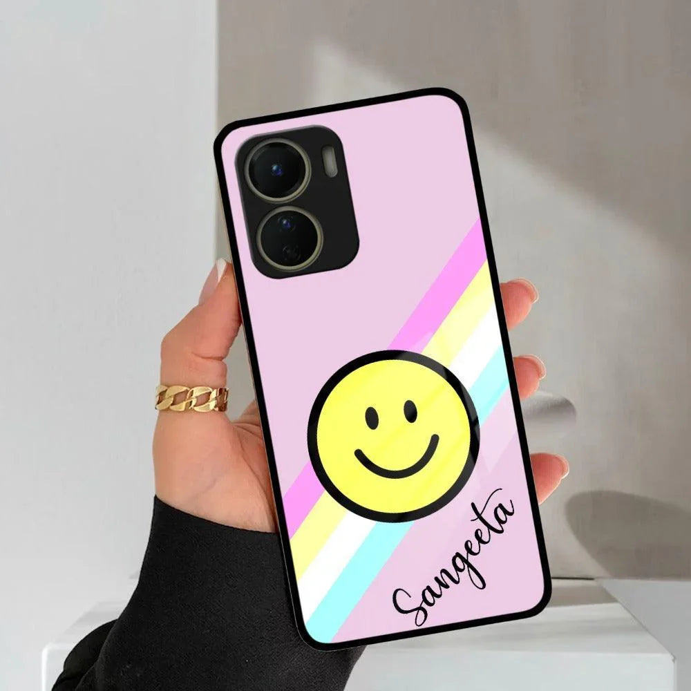 Smiley Glass Case Cover For Vivo - ShopOnCliQ