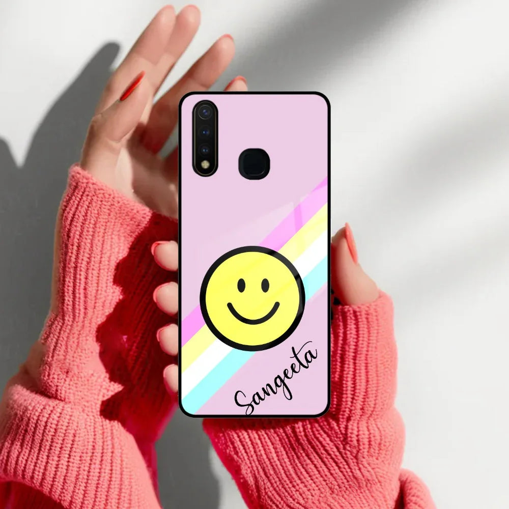 Smiley Glass Case Cover For Vivo - ShopOnCliQ