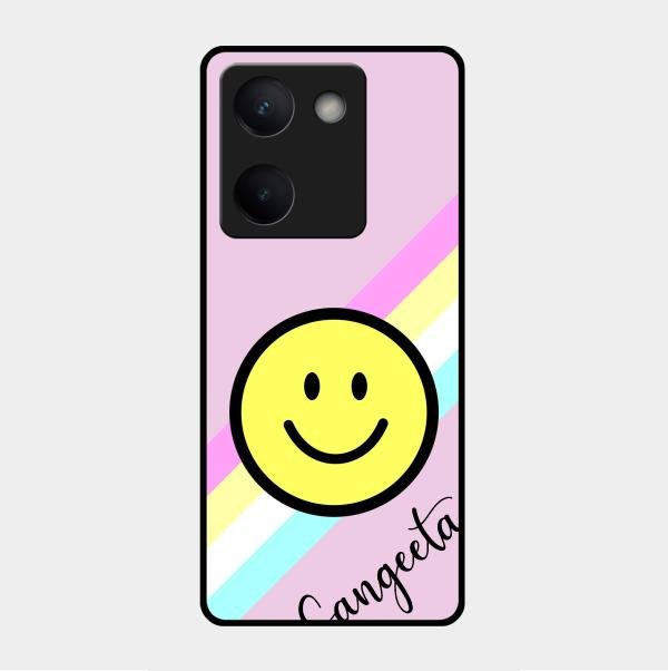 Smiley Glass Case Cover For Vivo Y200 Pro 5G