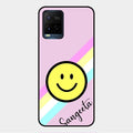 Smiley Glass Case Cover For Vivo Y21