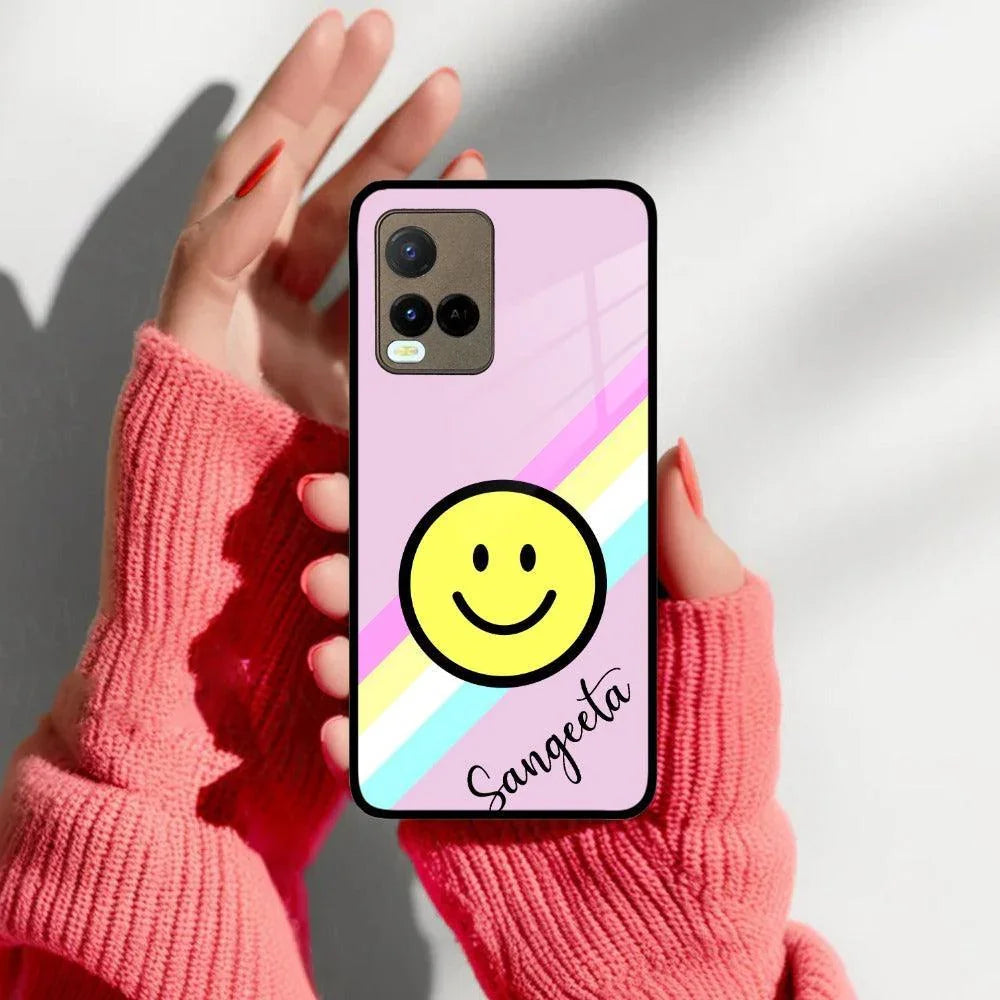 Smiley Glass Case Cover For Vivo - ShopOnCliQ