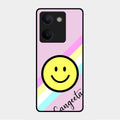 Smiley Glass Case Cover For Vivo Y300 Plus 5G